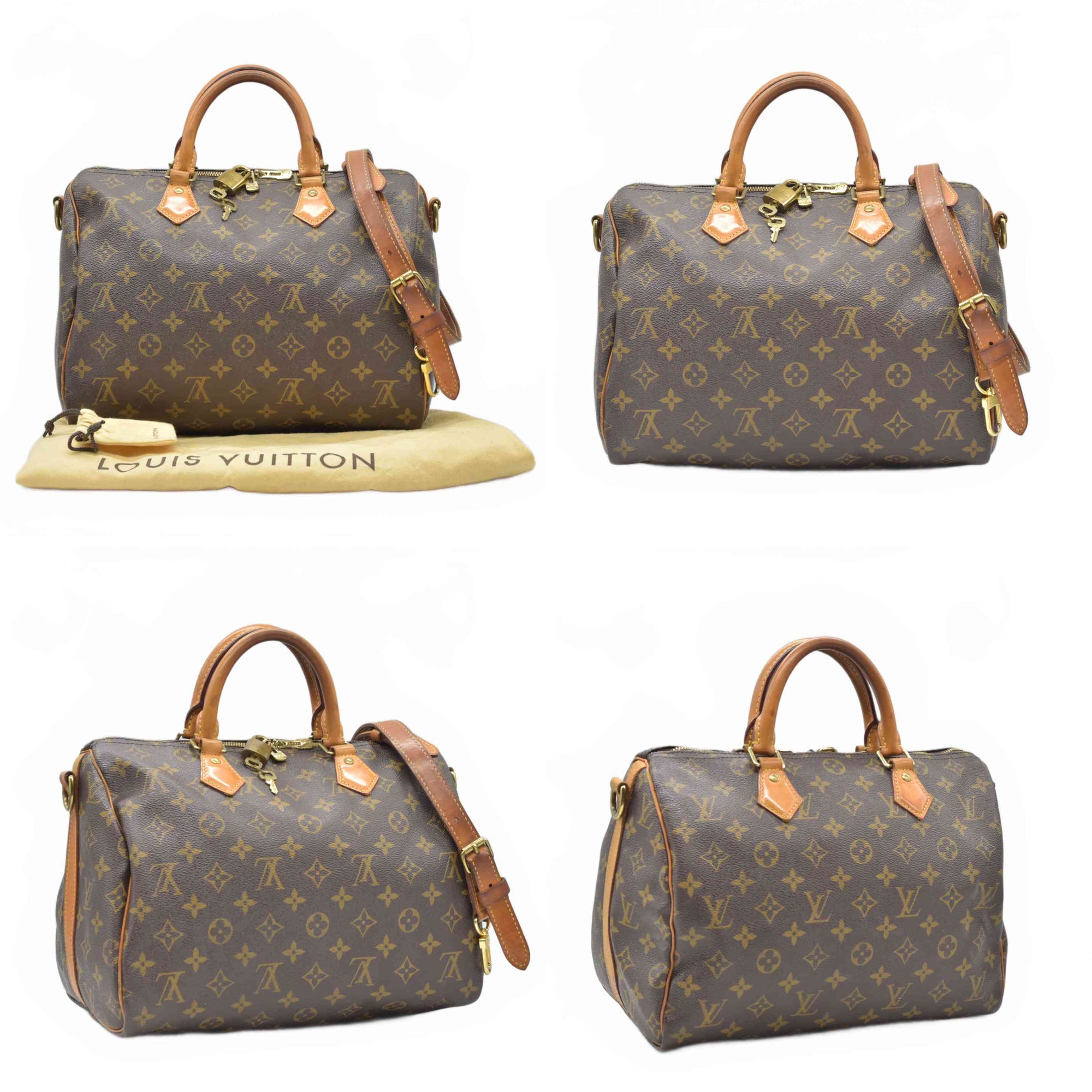 $1980 2015 Louis Vuitton  LV Monogram Speedy Bandouliere 30 SD2155