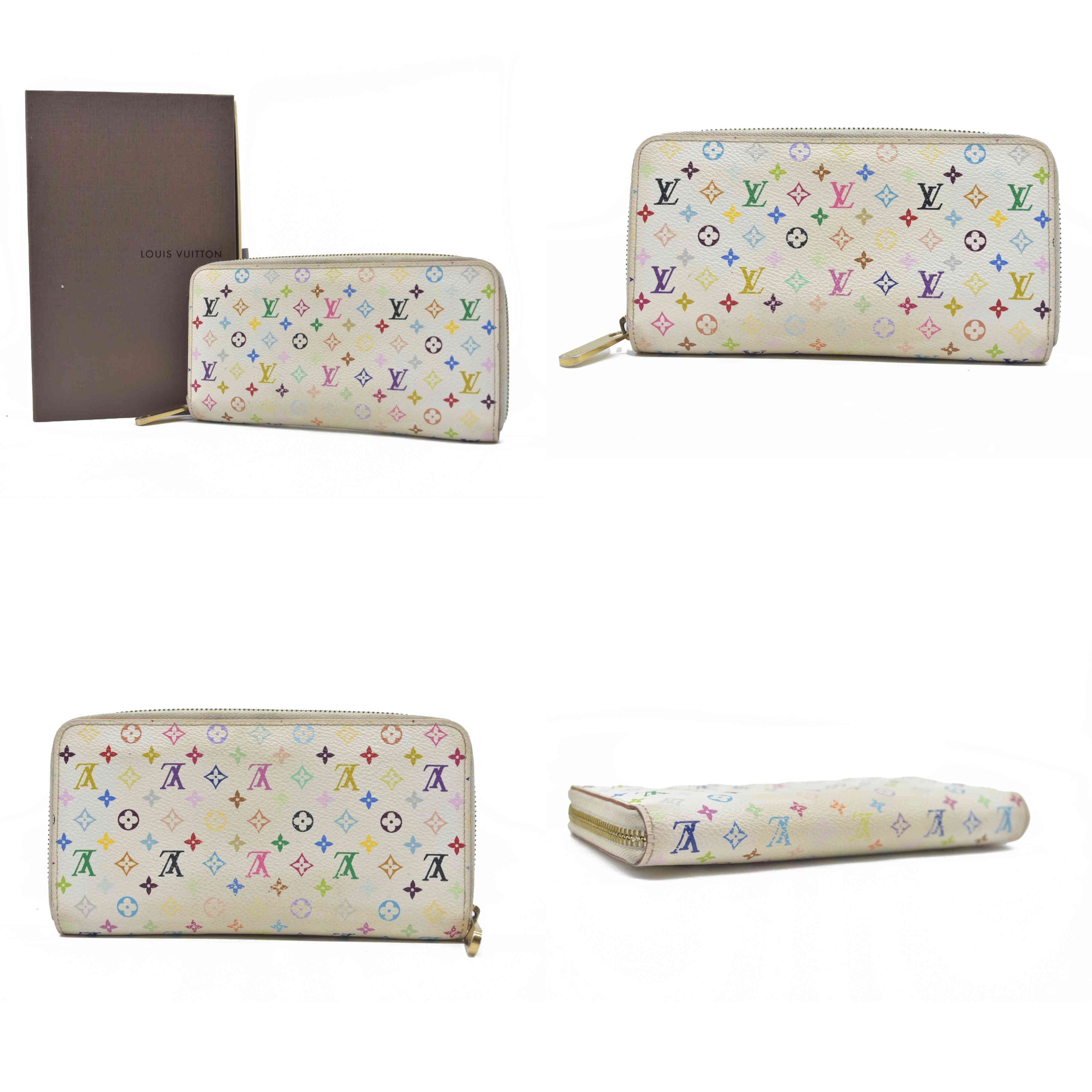 $1050 LOUIS VUITTON Monogram Multicolor Zippy Around Long Wallet CA0151