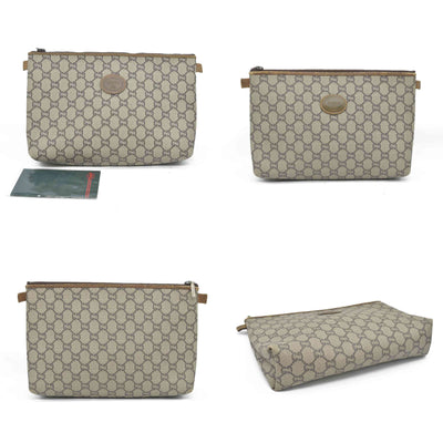Gucci GG  Gucci Plus PVC Leather Pouch Clutch Bag