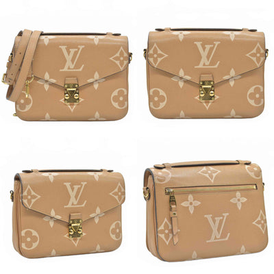 $3100 RFID Louis Vuitton Empreinte Monogram Giant Pochette Metis Arizona Beige 10019913