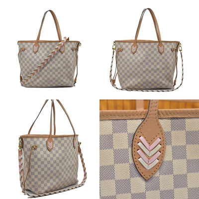 $2030 Louis Vuitton Damier Azur Braided Neverfull MM