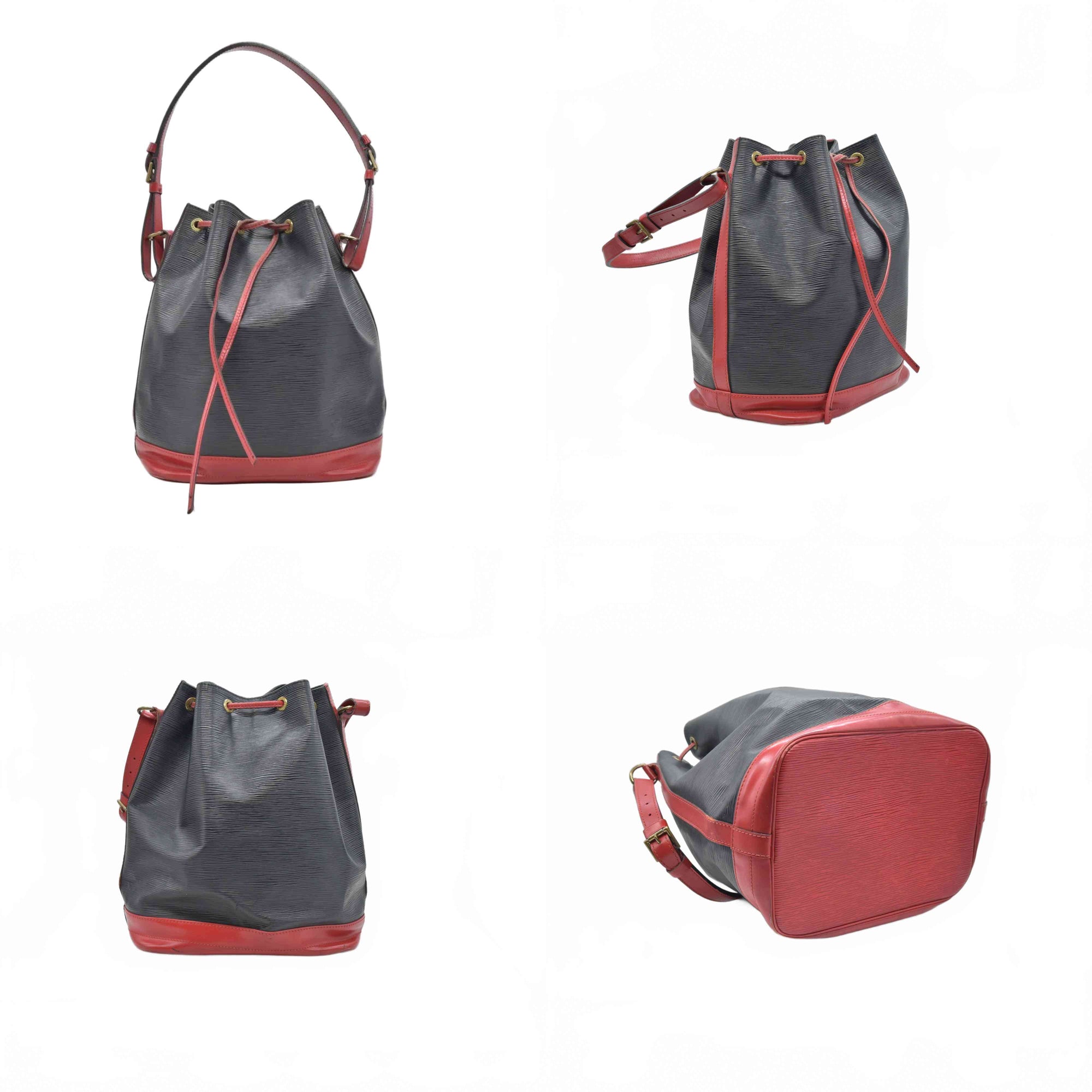 $3350 Louis Vuitton Epi Leather Noe Red and Black CONSIGNMENT