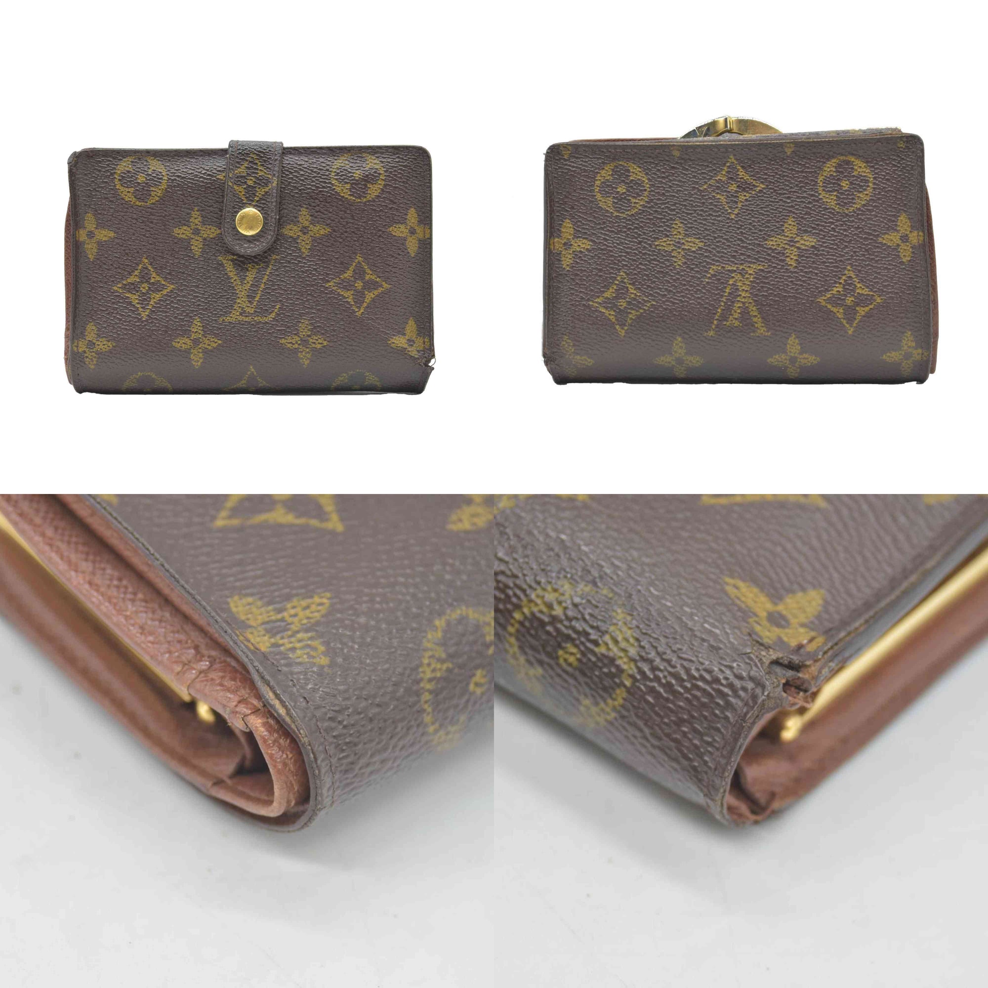 $750 2003 Louis Vuitton Kisslock French Wallet MI0013 10020015