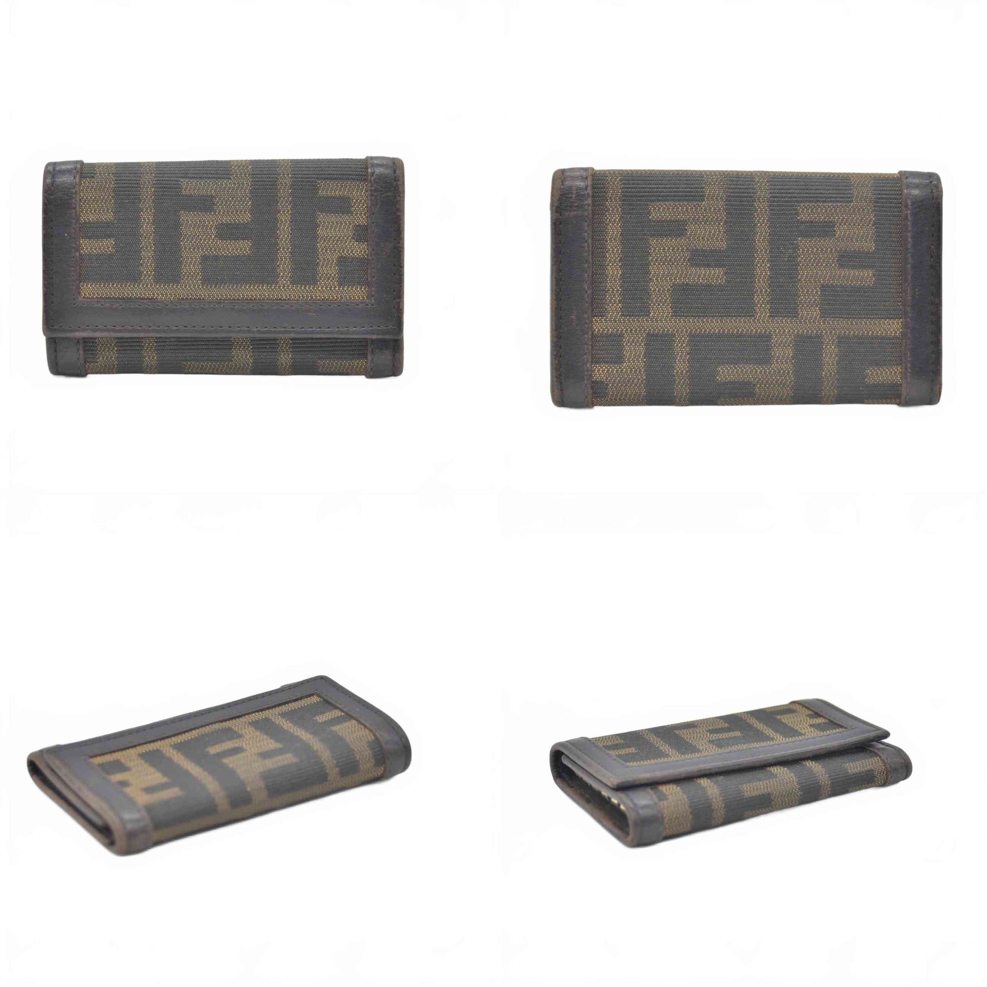 $390 Fendi Logo F 6 Key Holder CONSIGNMENT