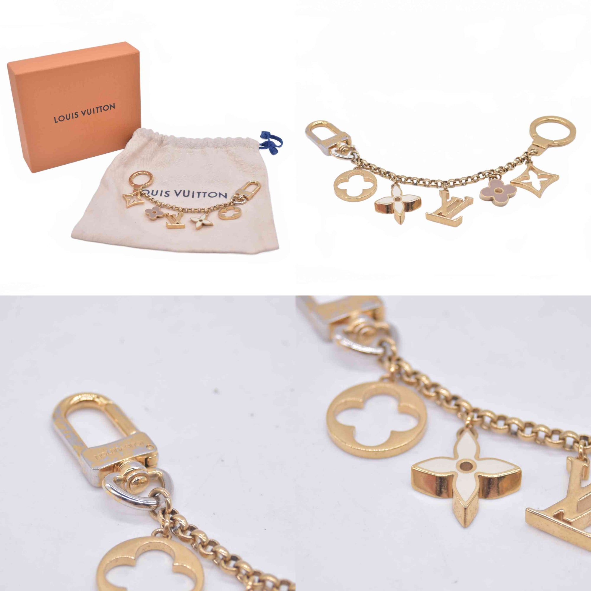 $675 2014 Louis Vuitton  Fleur De Monogram Bag Charm & Key Holder 10020843