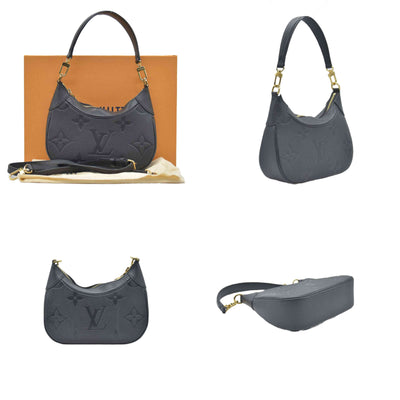 $2640  Louis Vuitton Empreinte Monogram Giant Bagatelle NM Black