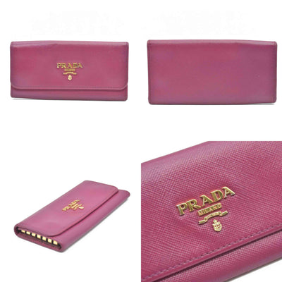 PRADA logo 6-Ring Key Case Pink