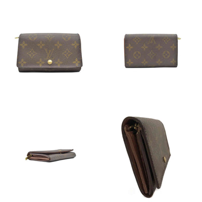 $560 Louis Vuitton Monogram Porte Monnaie Billets Tresor Bifold Wallet CA0060