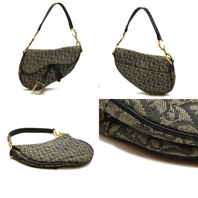 Christian Dior  Monogram Saddle Bag Blue