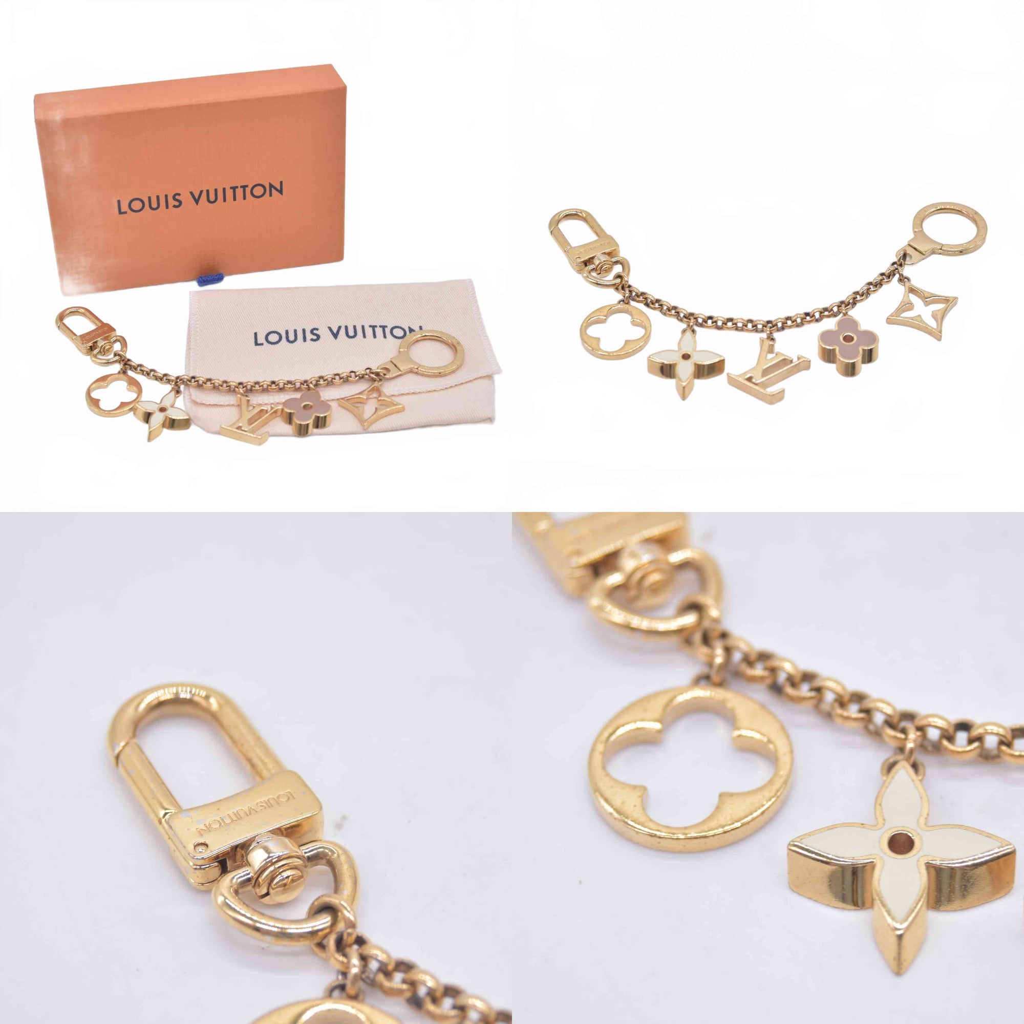 $675 2014 Louis Vuitton Fleur De Monogram Bag Charm DR0154 10020756