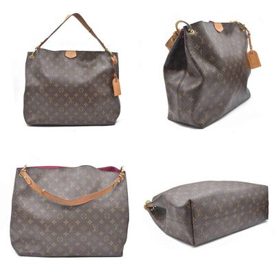 $2160 Louis Vuitton  Monogram Graceful MM Pivoine TX4128