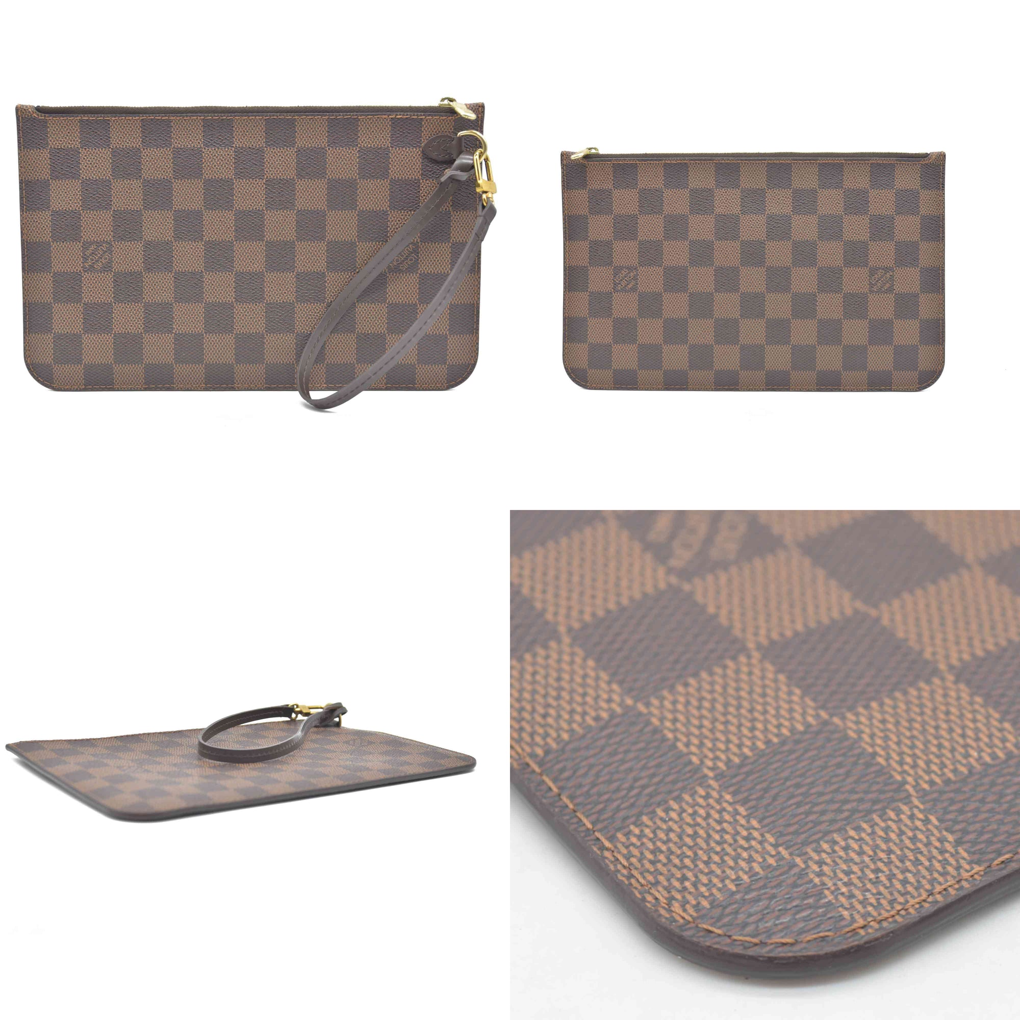 $1150 Louis Vuitton  Damier Ebene Neverfull MM GM Pochette 2016