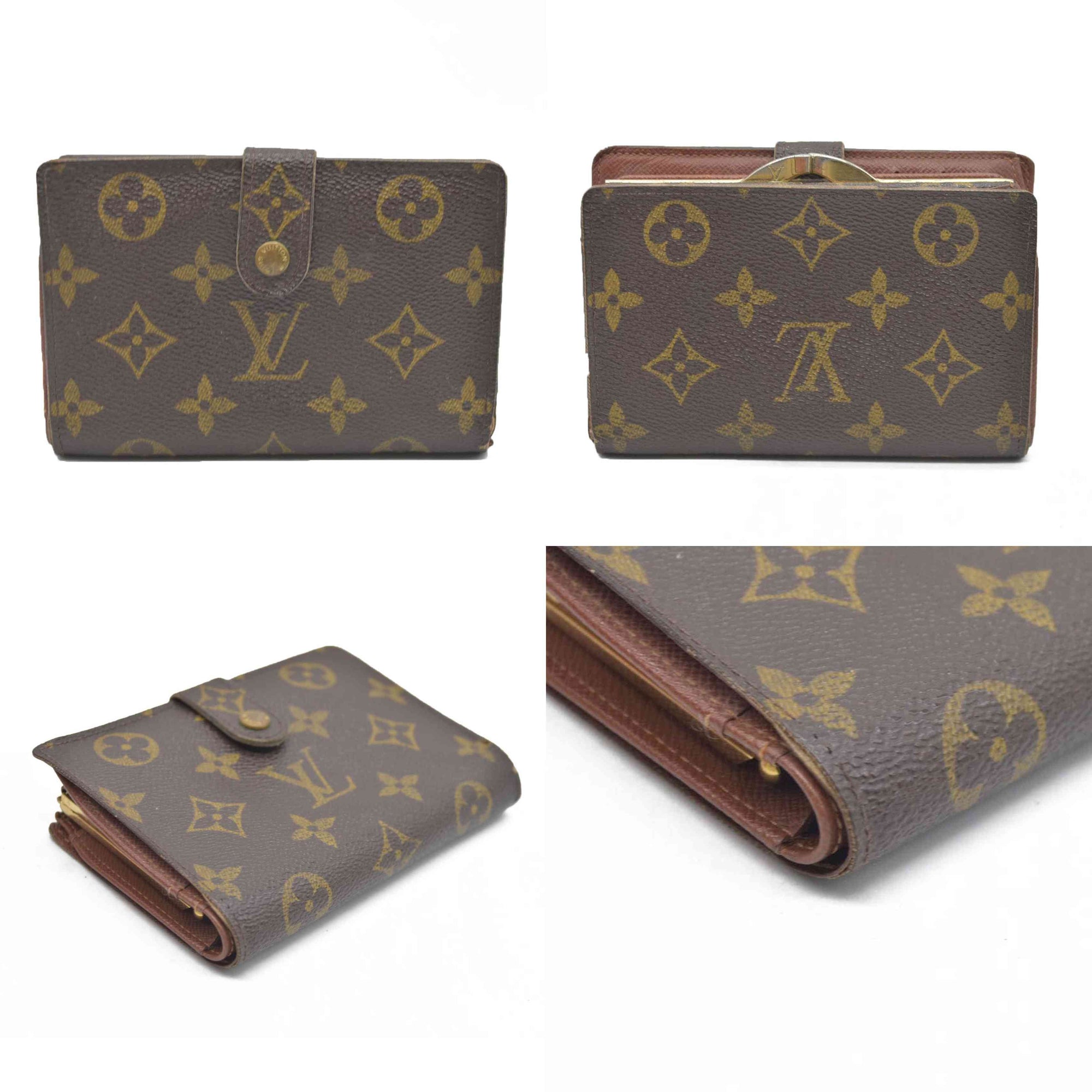 $675  Louis Vuitton Monogram Porte Monnaie Billets Viennois Bifold Wallet TH0041