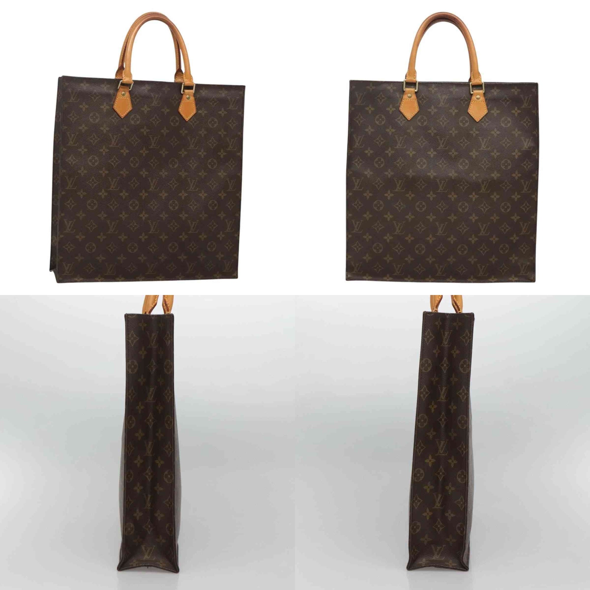 LOUIS VUITTON Monogram Sac Plat Hand Bag