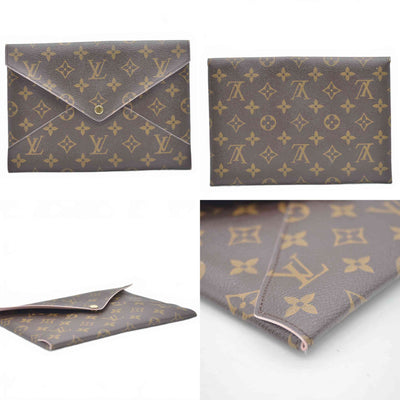 $845 2017 Louis Vuitton Monogram Large Kirigami Pochette Insert Rose Ballerine SP3107