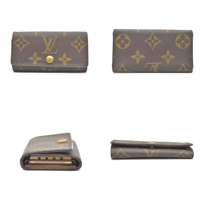 Louis Vuitton Monogram Multicles 4 Ring Key Case Brown TH0050
