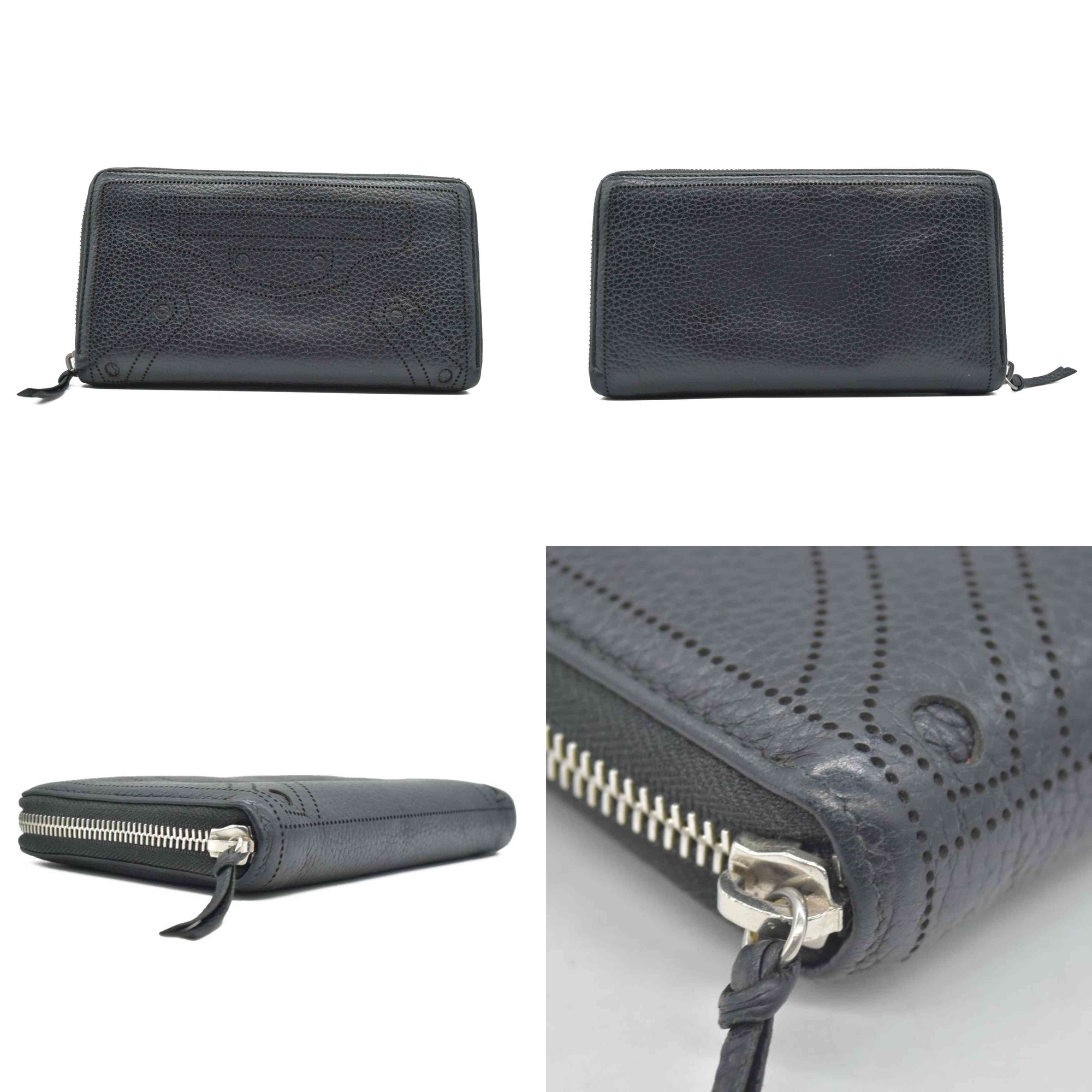 $650 Balenciaga Leather Continental Wallet CONSIGNMENT
