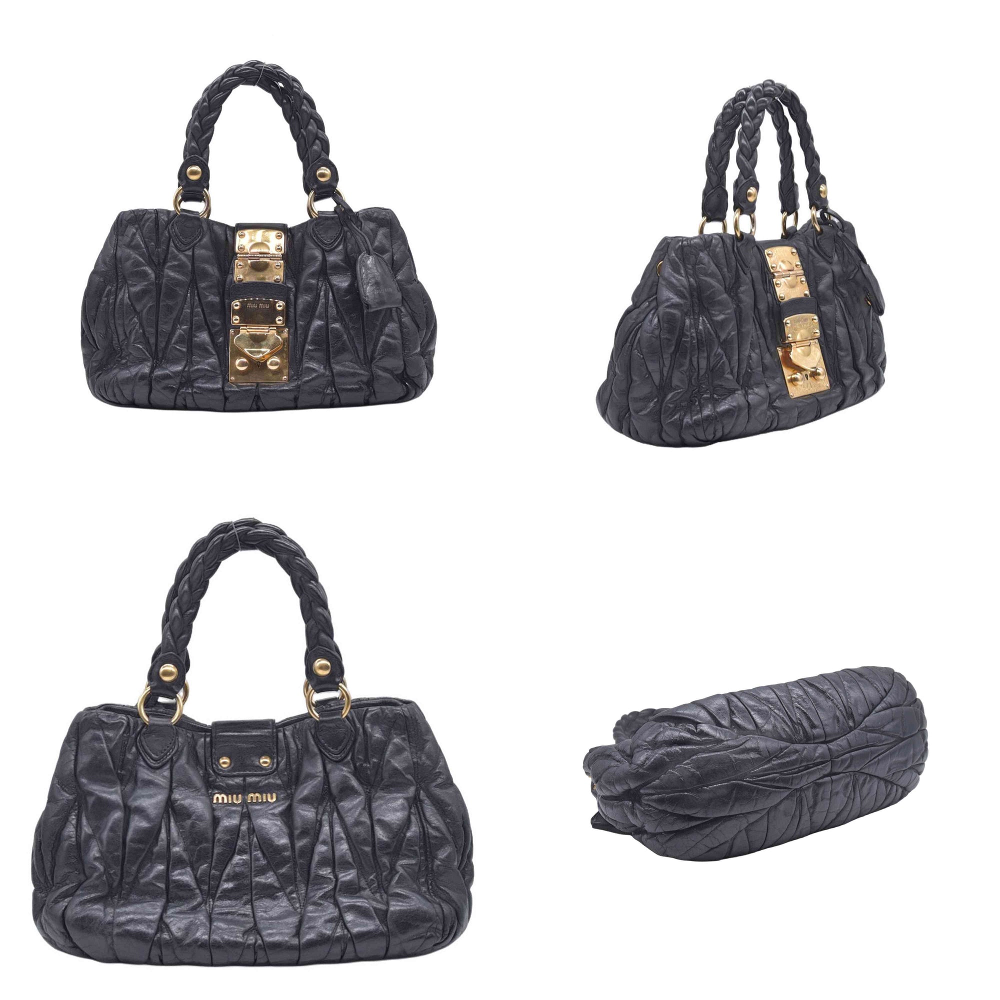 Miu Miu Leather Matelasse Bauletto Aperto Coffer CONSIGNMENT