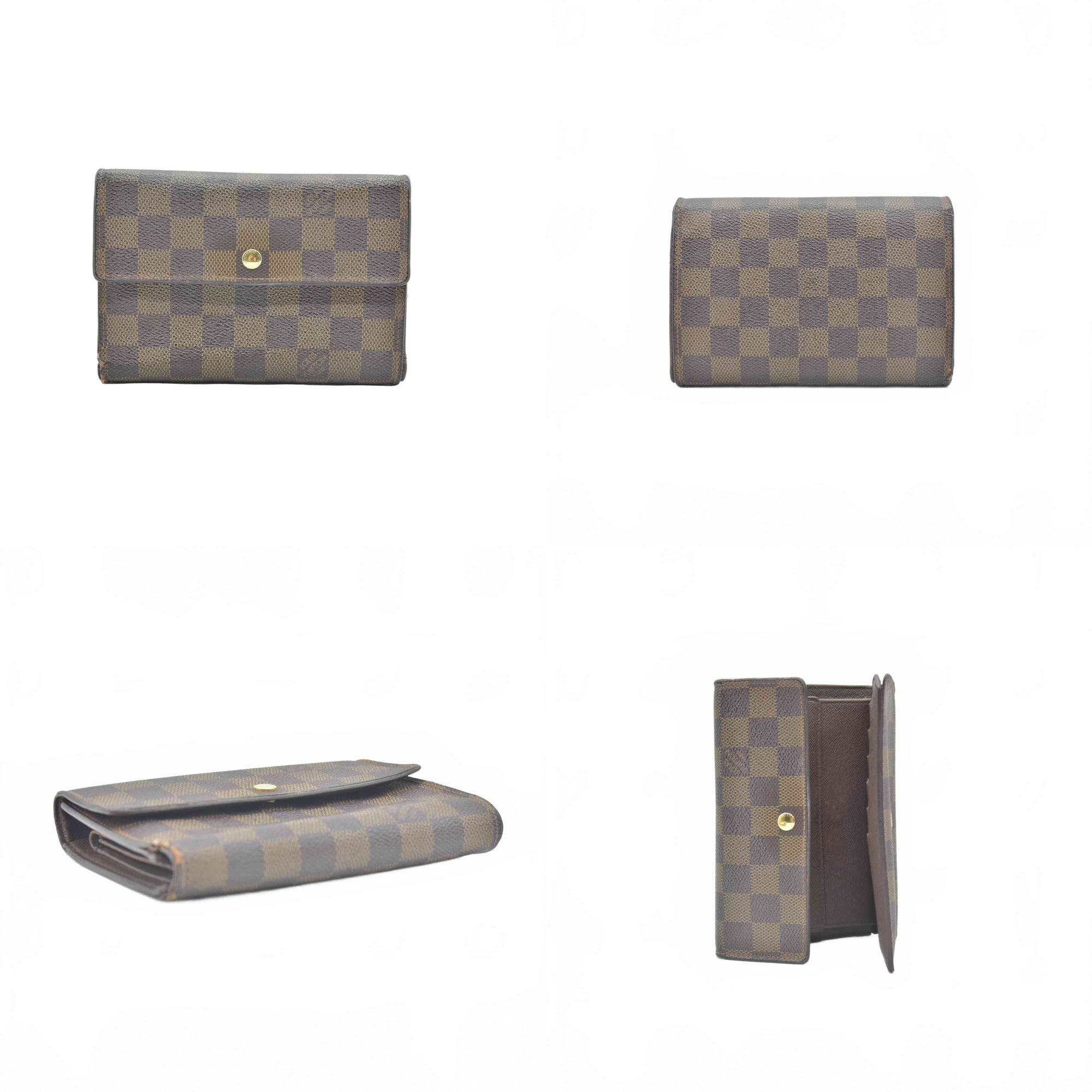 Louis Vuitton Porte Tresor Etui Papier Wallet Damier Ebene CONSIGNMENT