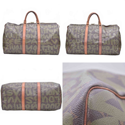 $3400 2001 Louis Vuitton Graffiti Keepall 50 Kaki FL0051