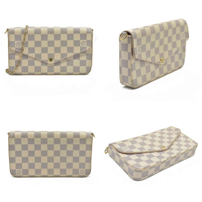 $1580 Louis Vuitton Damier Azur Pochette Félicie