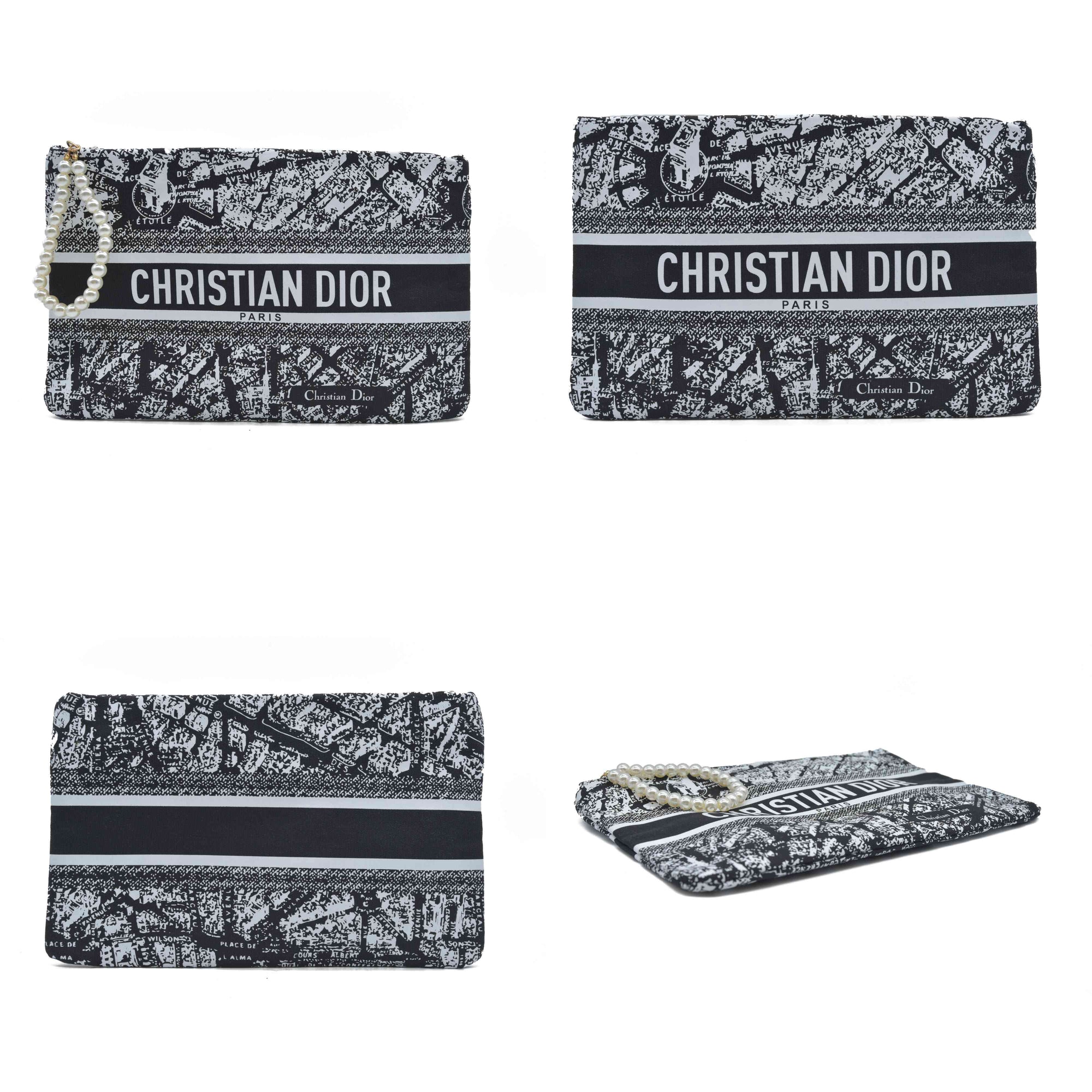 NEW CHRISTIAN DIOR Plan De Paris Map Makeup Bag Novelty GWP Pouch Clutch