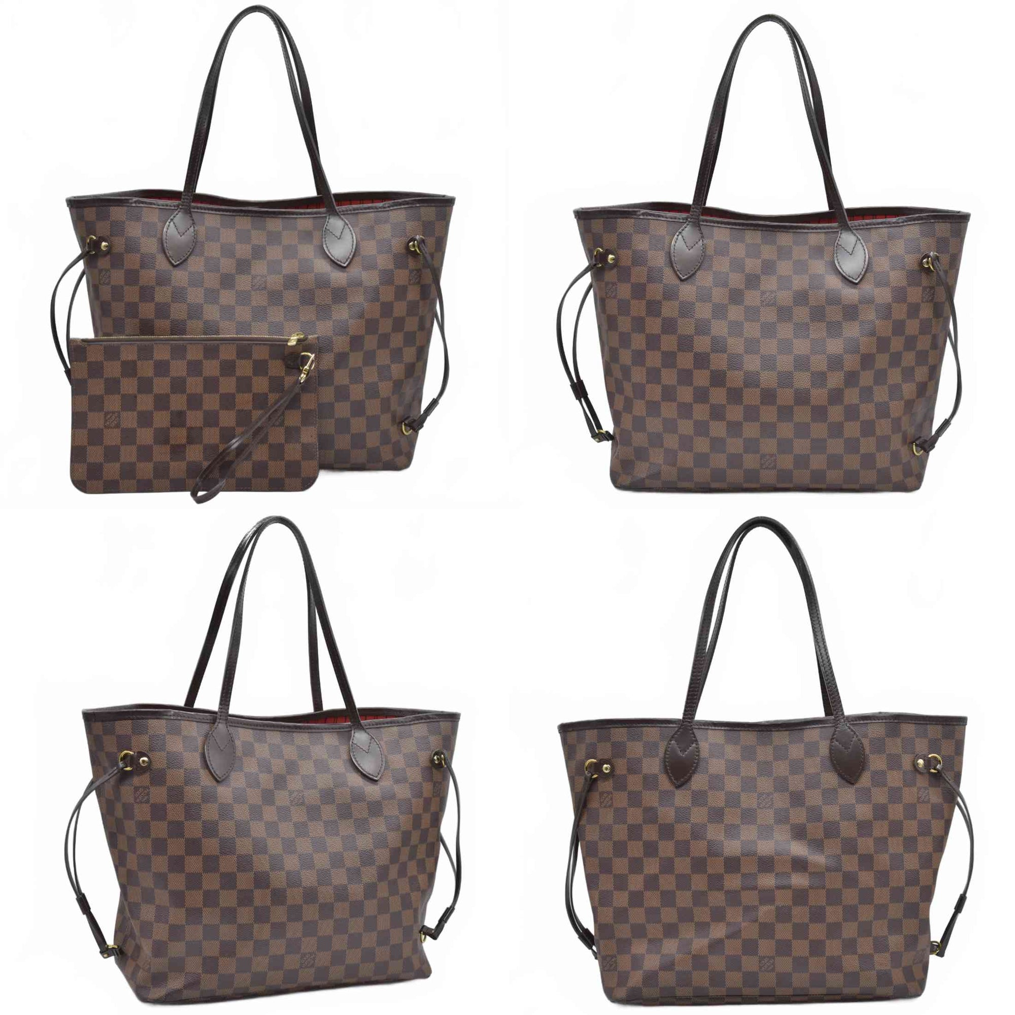 $2240 2017 Louis Vuitton Damier Ebene Neverfull MM with Pouch SD0167