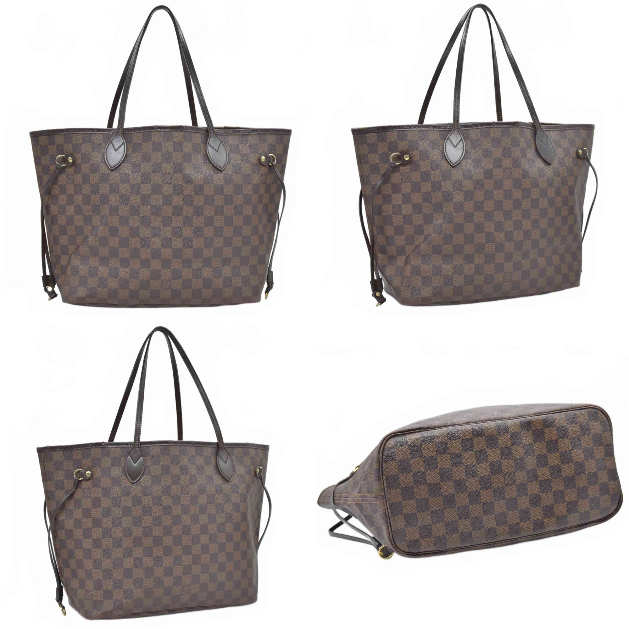 $2240 2010 Louis Vuitton Neverfull MM Damier Ebene  CA0190