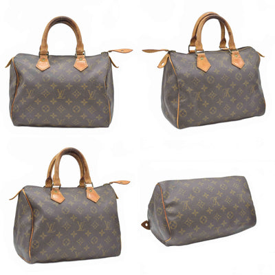 1988 $1490 Louis Vuitton LV Hand Bag Speedy 25 Brown Monogram VI884
