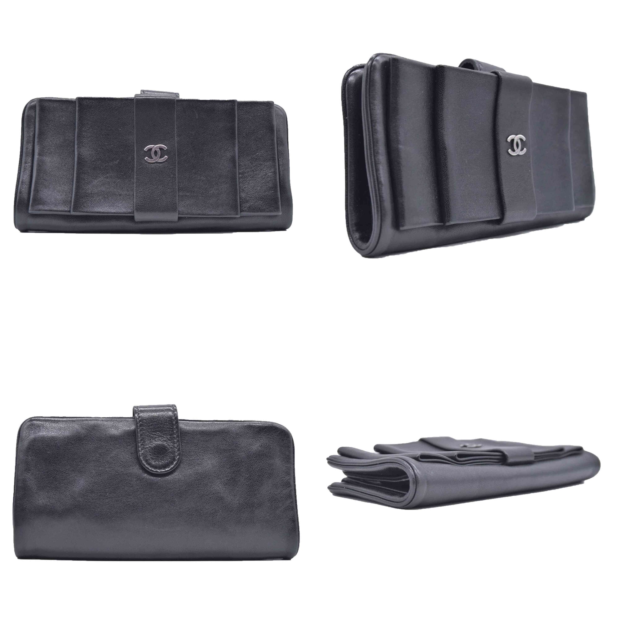 $1345 2013 Chanel  Sevruga Leather French Purse 18703978 CONSIGNMENT