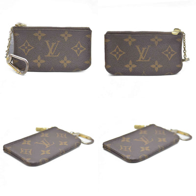 Louis Vuitton Monogram Pochette Cles Wallet Coin Purse Brown CA3101