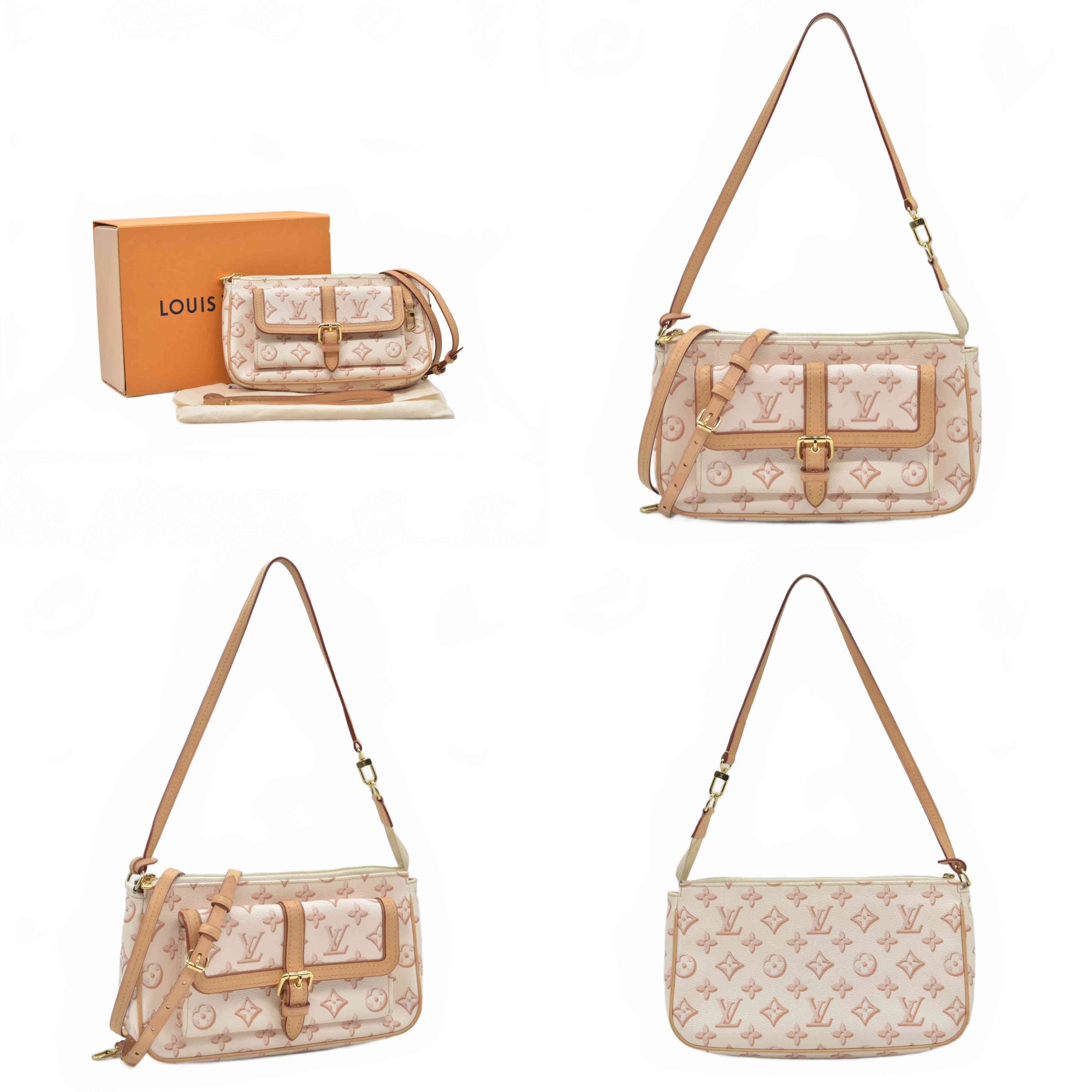 Louis Vuitton Monogram Fall For You Maxi Multi Pochette Accessories Beige Clair