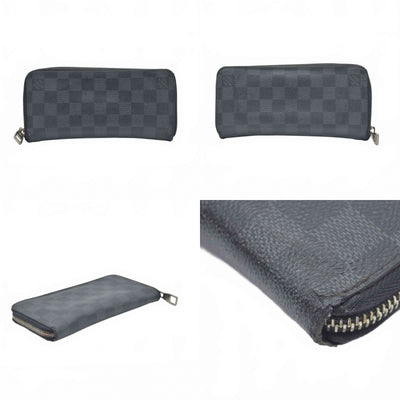 $1000 2013 Louis Vuitton Damier Graphite Zippy Organizer Wallet CONSIGNMENT CA3133