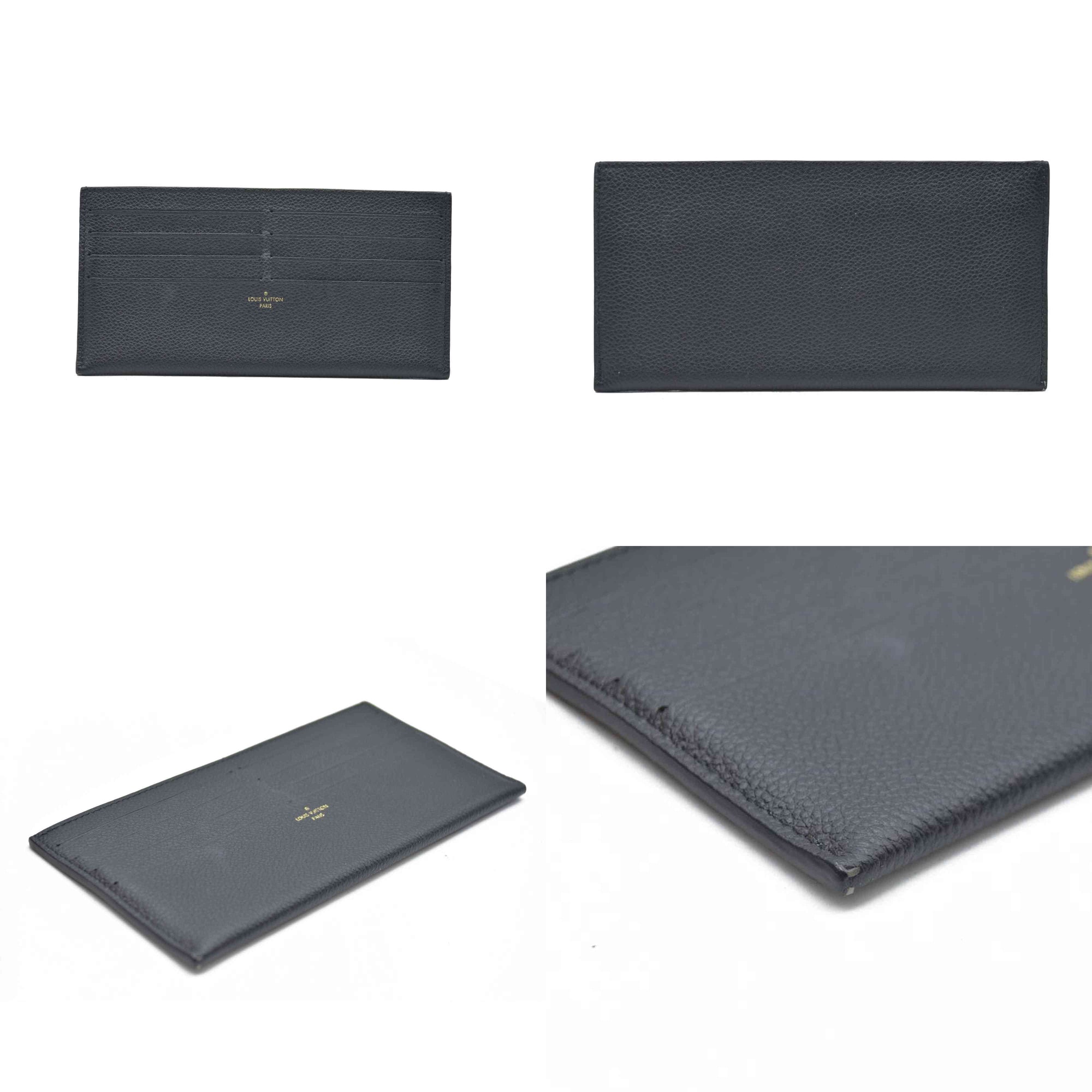 AUCTION $1720  LOUIS VUITTON  Epi Pochette Felicie Black Noir ard Holder Pouch