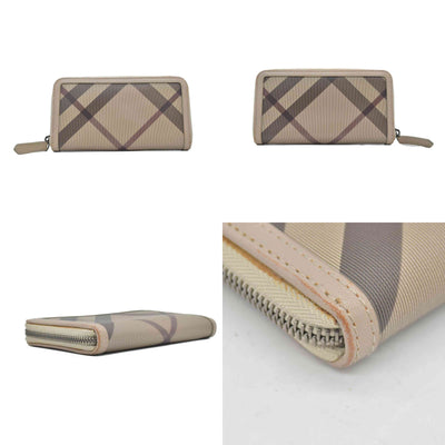 $680 Burberry Smoked Check Super Nova Check Pattern Continental Wallet CONSIGNMENT