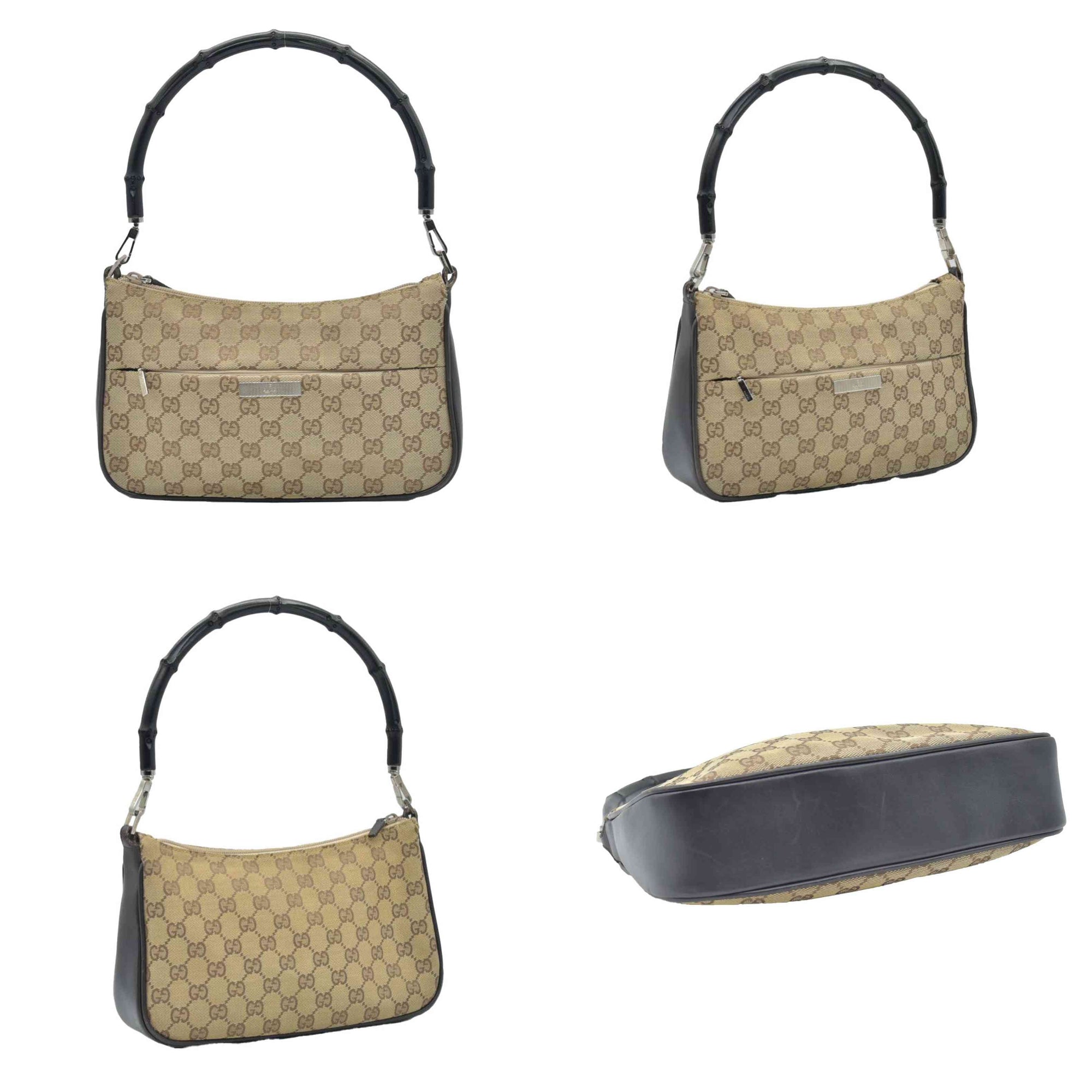 $1100 CONSIGNMENT Gucci GG Canvas Top Handle Bag Vintage