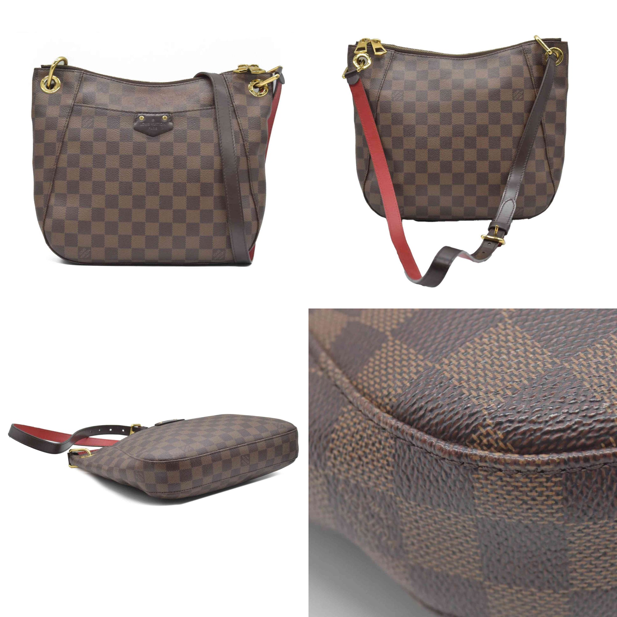 $1520 2018 Louis Vuitton Damier Ebene South Bank Besace DR0198