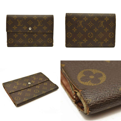 Louis Vuitton  Monogram Porte Tresor Etui Papiers Wallet 8910AN