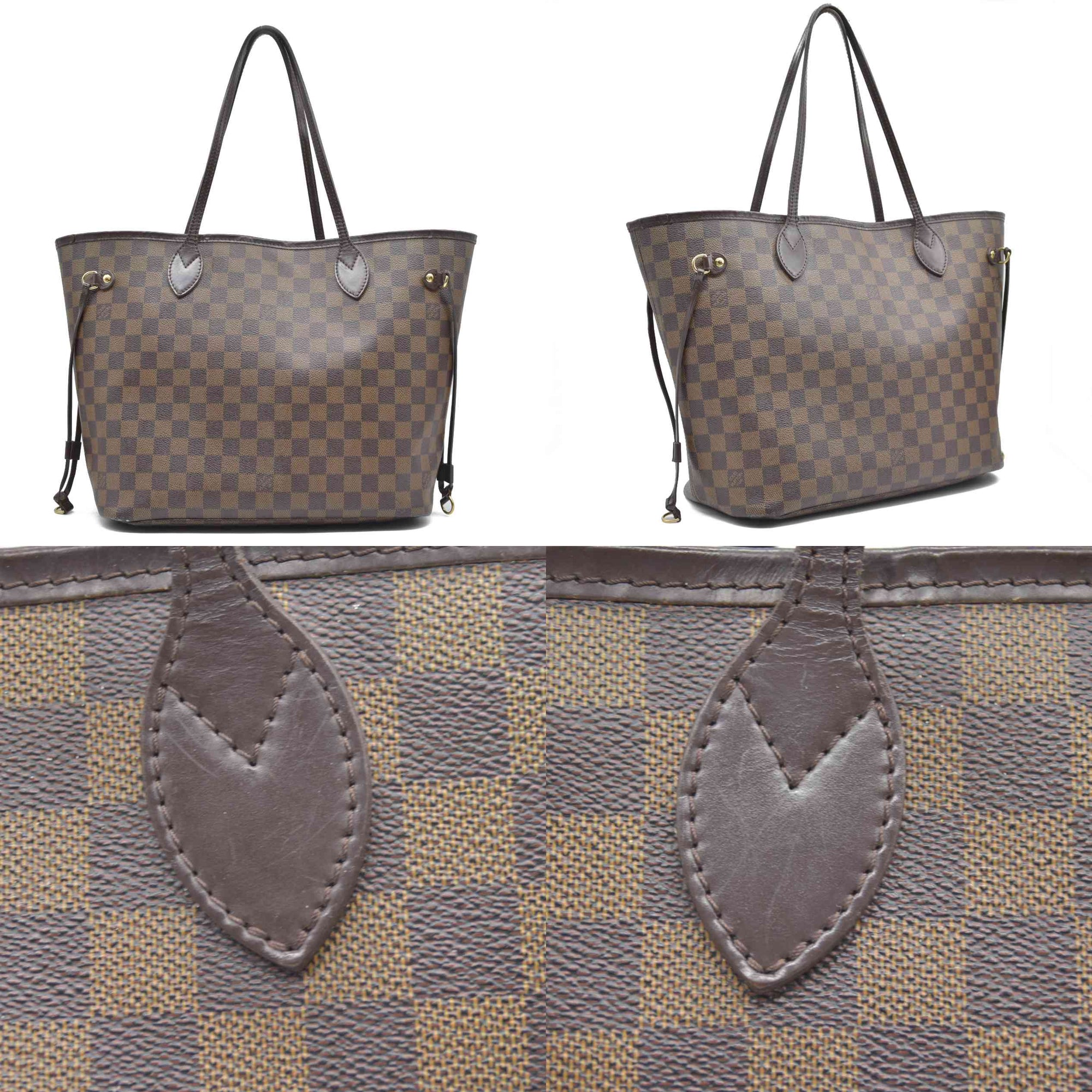 $2170 Louis Vuitton Damier Ebene Neverfull MM CA3140 2010