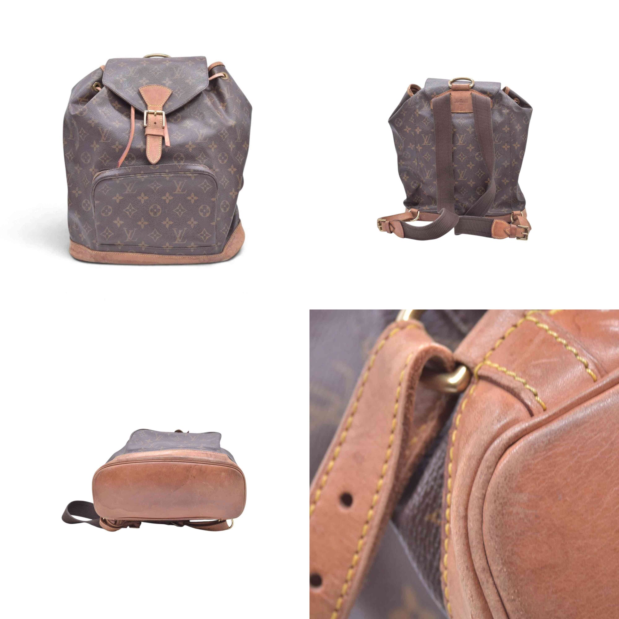 $1650 1999 LOUIS VUITTON Monogram Montsouris GM Backpack Brown SP0979 CONSIGNMENT 10021410