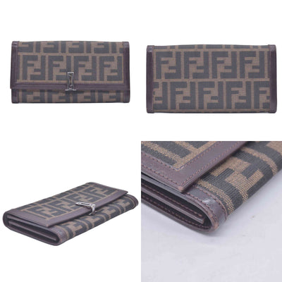 Fendi Fendi Tobacco Zucca Canvas Vintage Flap Wallet CONSIGNMENT