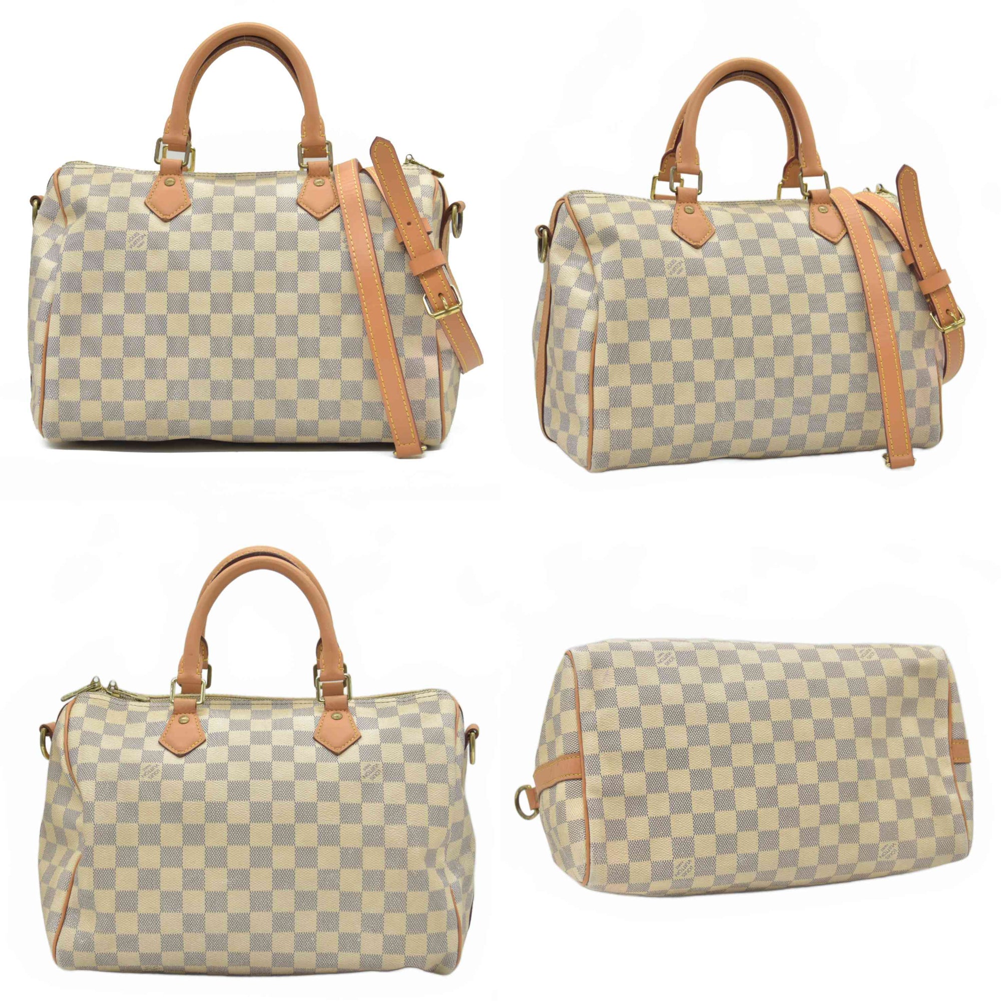 $2040 2017 Louis Vuitton Damier Azur Speedy Bandouliere 30 DU1197