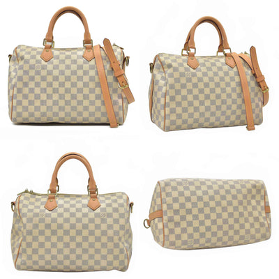$2040 2017 Louis Vuitton Damier Azur Speedy Bandouliere 30 DU1197