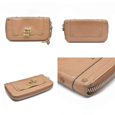 Chloe Paddington Beige Leather Long Wallet