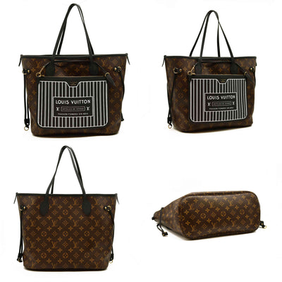 Louis Vuitton Monogram Calfskin Neo Neverfull Inside Out MM Black