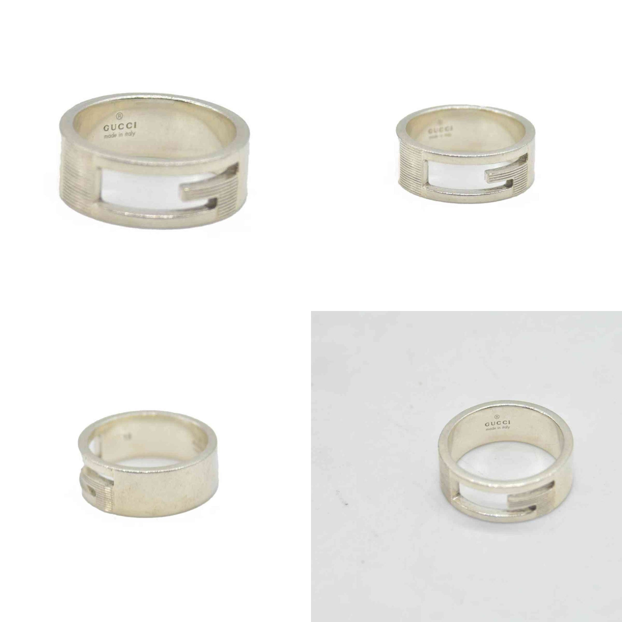 Gucci Sterling Silver G Cutout Ring 18 CONSIGNMENT