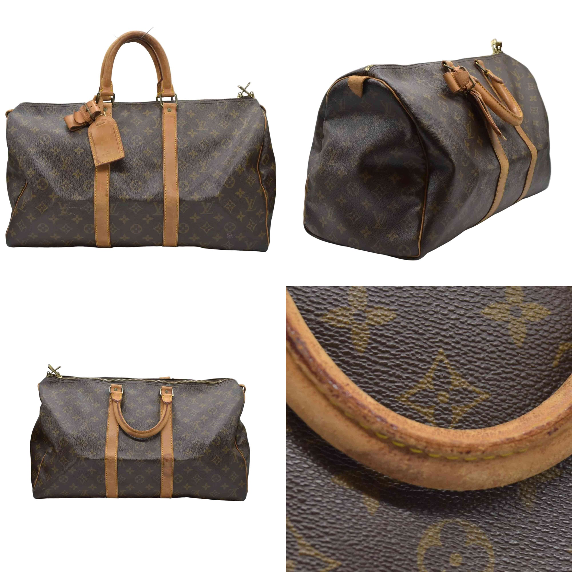 $1420 1991 Louis Vuitton Monogram Duffle Boston Bag Keepall 45 SP0911