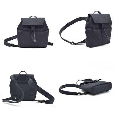 $1500 GUCCI GG Backpack  Black Jacquard Leather