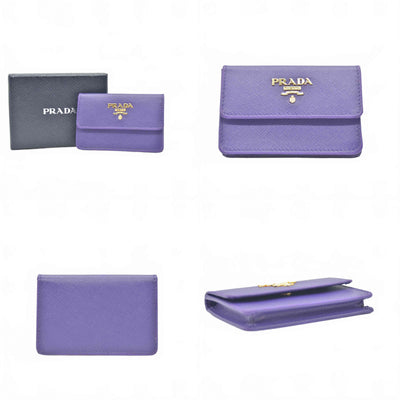 $850 Prada Leather Bag Pouch Purple CONSIGNMENT