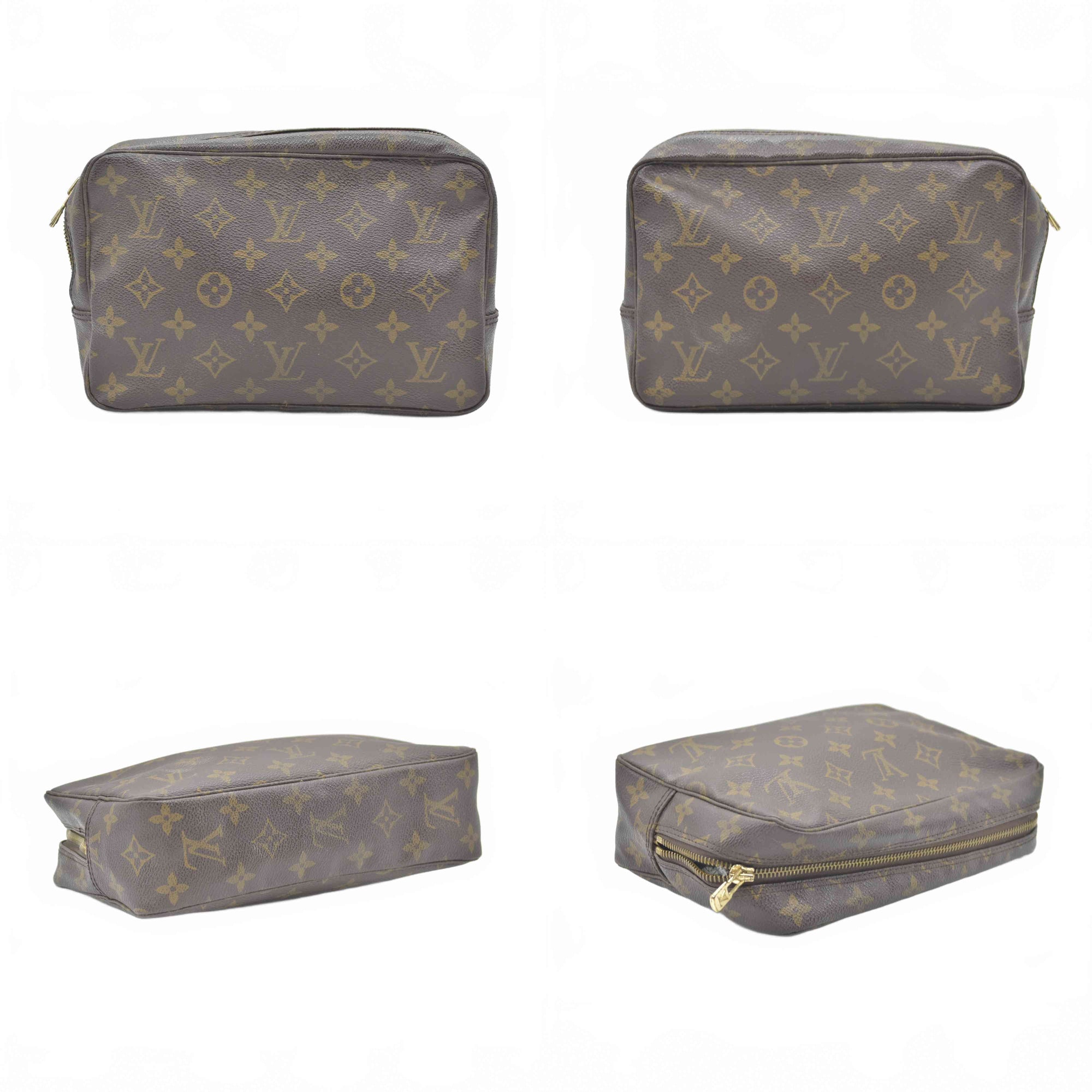 $600 1989 LOUIS VUITTON Monogram Trousse Toilette 23 Clutch Bag TH8911
